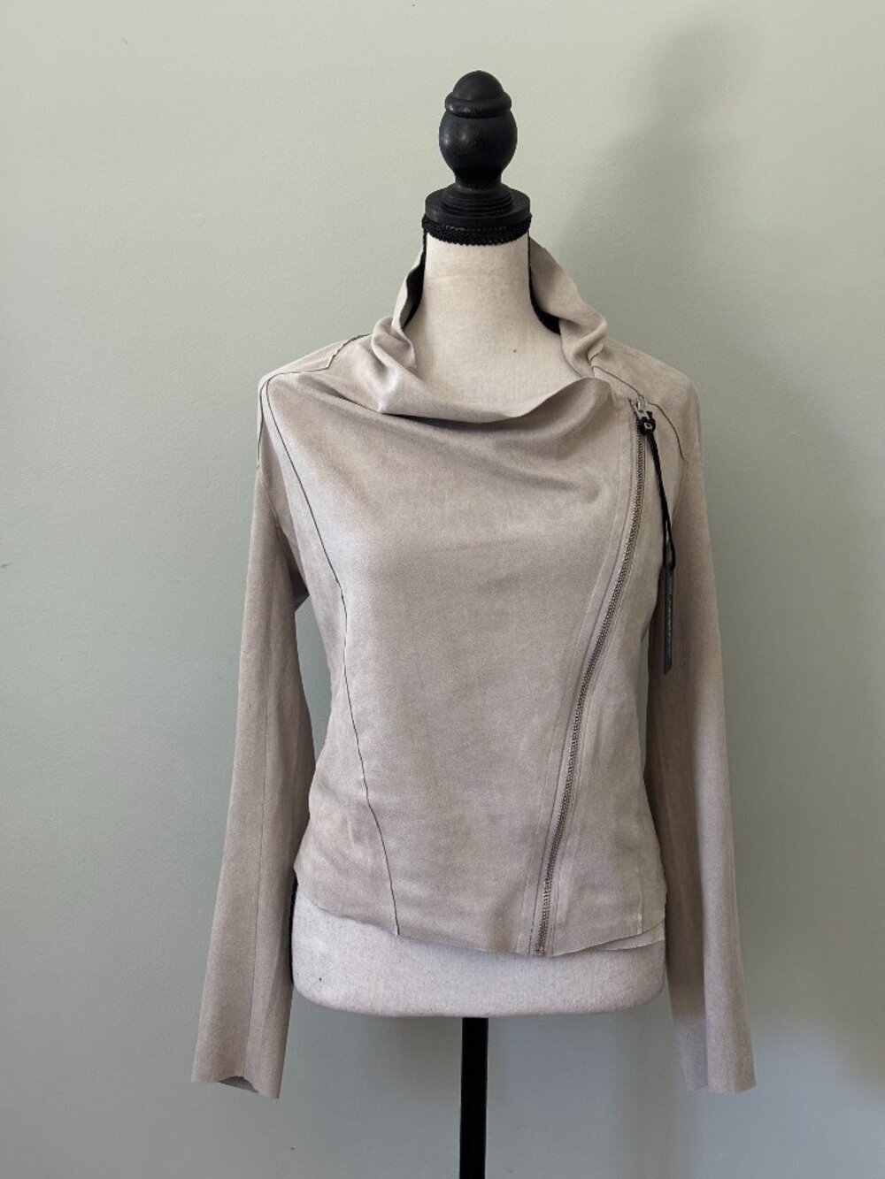 BLANKNYC Faux Suede Asymmetrical Zip Moto Jacket XS NWT